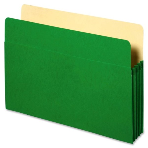 Sparco Accordion File Pocket, 9 1/2" X 11 3/4", 3 1/2" Expansion, Green