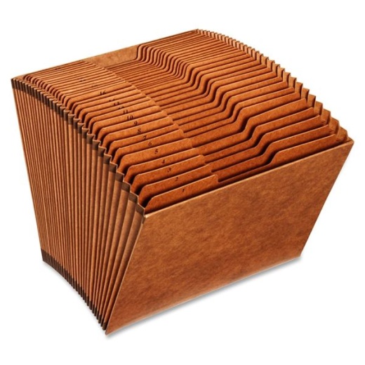 Globe-Weis High-Quality Daily Expanding File - 31 Pockets, Brown