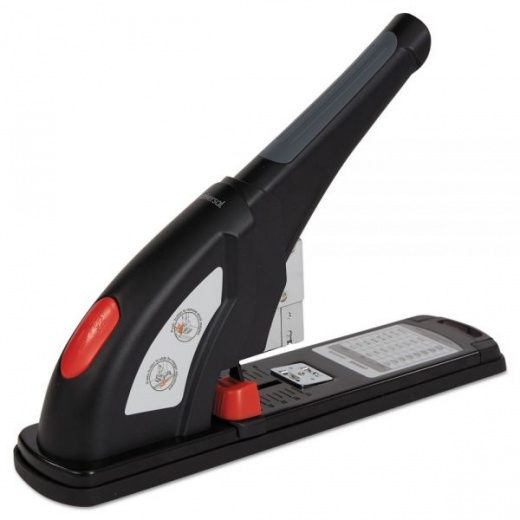 Universal Heavy-Duty Stapler, 200-Sheet Capacity, Black/Graphite/Red