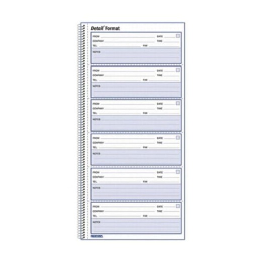 Rediform Voice Mail Log Book - 600 Sheets, 50% Recycled, Blue