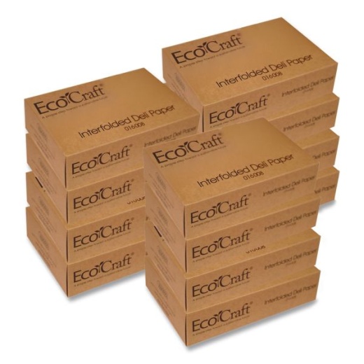 Bagcraft Ecocraft Interfolded Soy Wax Deli Sheets, 8 x 10.75, 500/Box, 12 Boxes/Carton