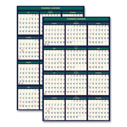 House of Doolittle Four Season Erasable Business/Academic Recycled Wall Calendar