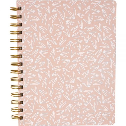 Russell & Hazel Spiral Bookcloth Notebook, A5, Pink