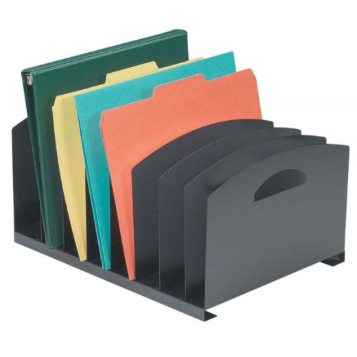 Vertical Sorter, 8-Compartment, Black