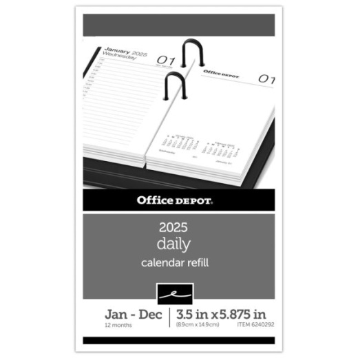 2025 Office Depot Daily Desk Calendar Refill