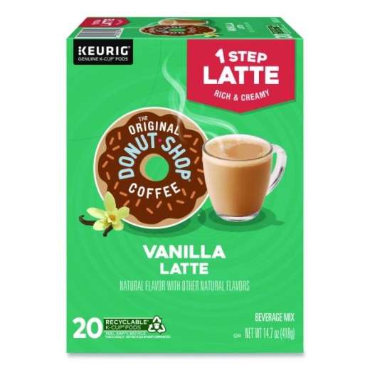 The Original Donut Shop Vanilla One Step Latte, 20/Box