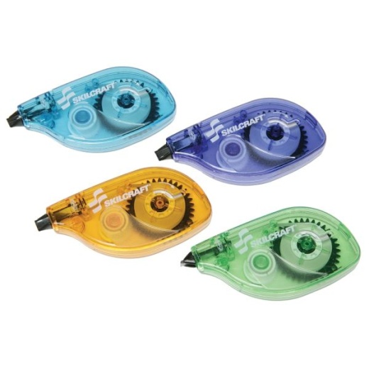 Skilcraft Single Line Correction Tape, Pack of 4