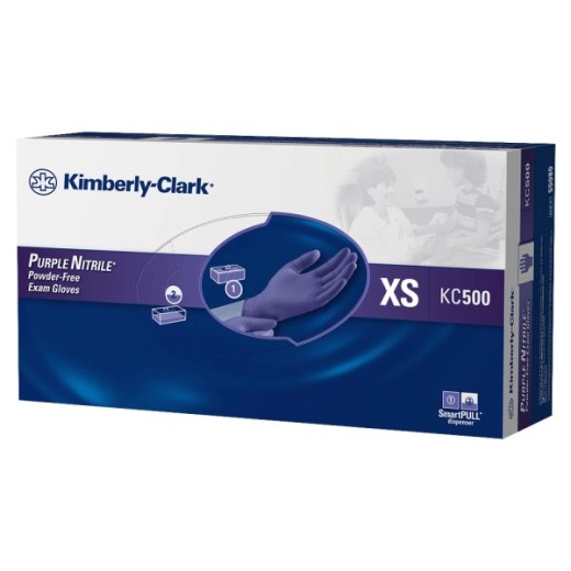 Kimberly-Clark Safeskin Purple Nitrile Exam Gloves, Extra-Small, Purple, Box Of 100