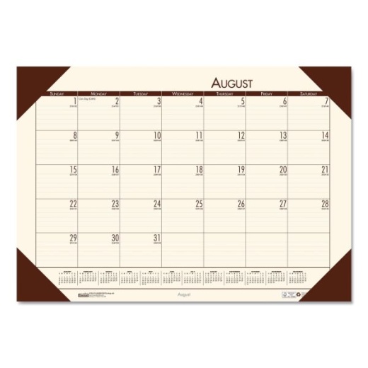 House Of Doolittle Ecotones Recycled Academic Desk Pad Calendar