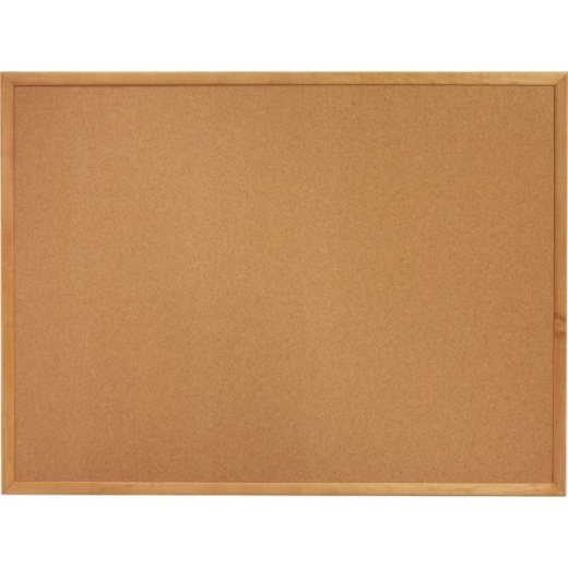 Lorell Wood Frame Cork Board, 24" X 18" - Wood Frame With Oak Finish