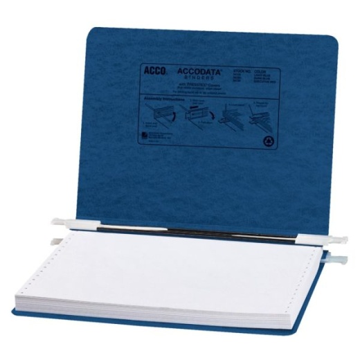 Wilson Jones Presstex Data Binder with Retractable Hooks, 60% Recycled, Dark Blue