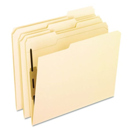 Pendaflex Manila Fastener Folders with Bonded Lesspace Fasteners, 1 Fastener, Letter Size, Manila Exterior, 50/Box