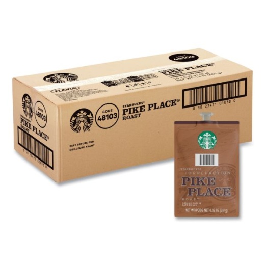 Starbucks Pike Place Roast Coffee Freshpack, Pike Place, 0.32 oz Pouch, 76/Carton Starbucks Pike Place Roast Coffee Freshpack, Pike Place, 0.32 oz Pouch, 76/Carton