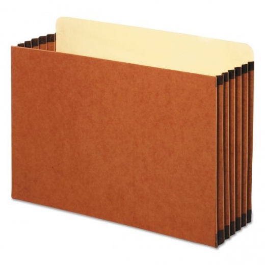 Pendaflex File Cabinet Pockets - 5.25" Expansion, Legal Size, Redrope, 10/Box