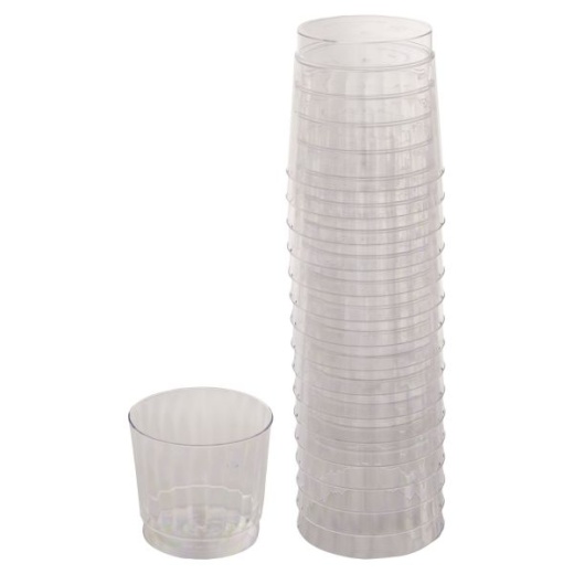 Wna Classicware Tumblers, Rocks Glass, 9 Oz, Plastic, Clear, 16/Bag, 15 Bag/Carton