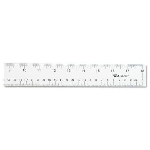 Westcott® Transparent Acrylic Ruler, 18