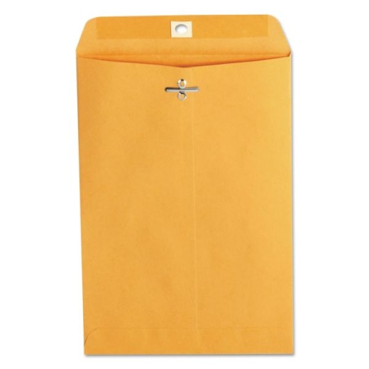 Universal Center-Seam Manila Envelopes - 6 1/2" x 9 1/2" Brown Kraft with Clasp Closure