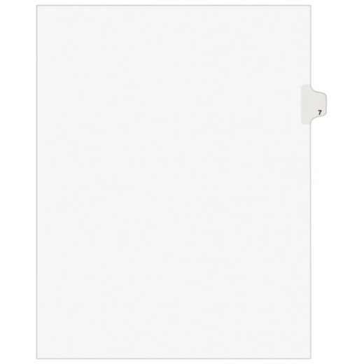 Avery Individual Legal Dividers Avery Style, Letter Size, Side Tab #7, Pack Of 25