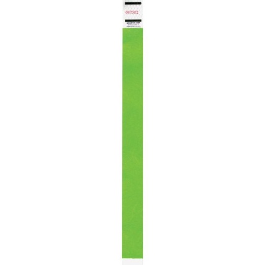 Advantus Neon Tyvek Wristbands - 500 / Pack - Neon Green