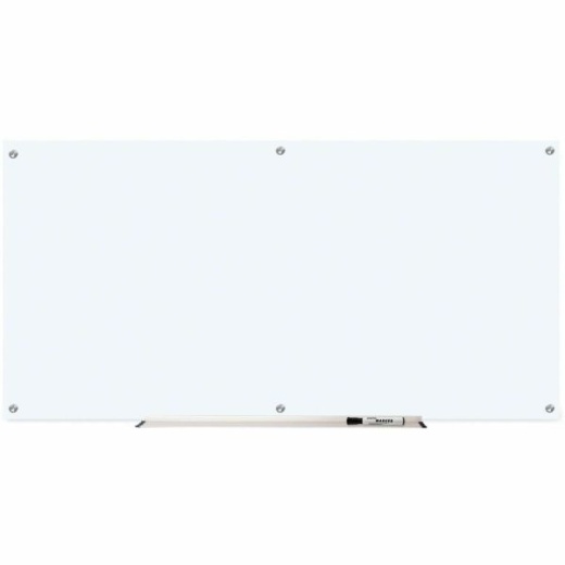 Lorell Glass Unframed Dry-Erase Whiteboard, 36" x 72", White