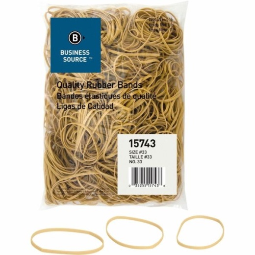 Business Source Quality Rubber Bands - Size: #33 - 3.5" Length X 0.1" Width