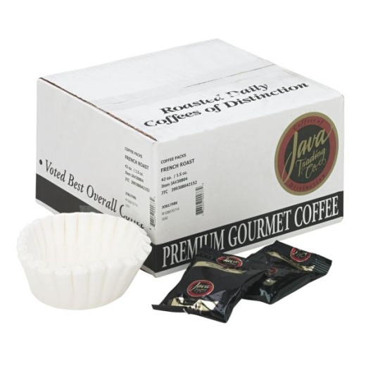 Distant Lands Coffee Portion Packs, French Roast Flavor, Dark Roast, Each Pack Makes 6 Cups, French Roast, 42 Packs/Carton