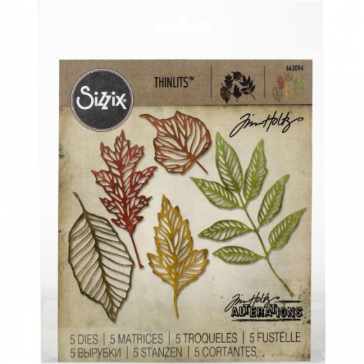 Sizzix Thinlits Dies By Tim Holtz 5/Pkg