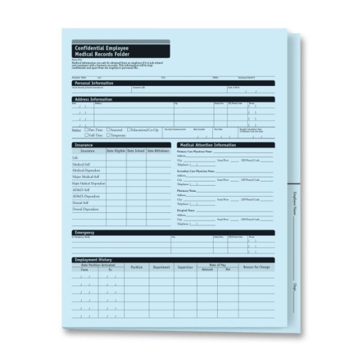 ComplyRight Confidential Employee Medical Records Folders, Expanded, Pack Of 25