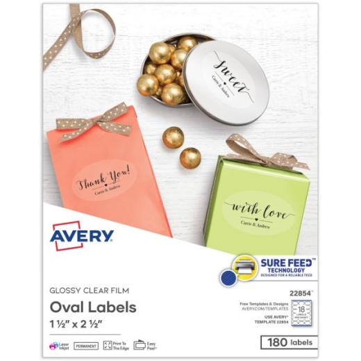 Avery Print-To-The-Edge Labels With Sure Feed Technology