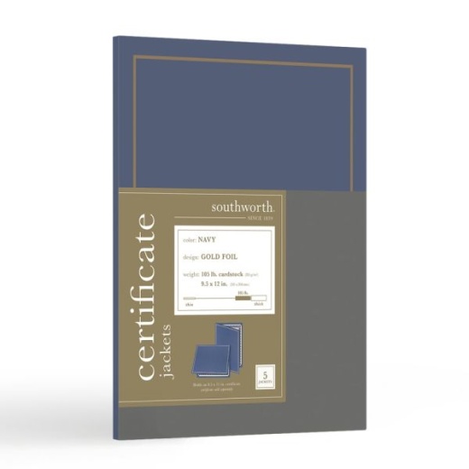 Geographics - Parchment Paper Certificates, 8-1/2 x 11, Blue Conventional Border - 50/Pack