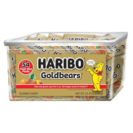 Haribo Gold Bears, 22.8 Oz, Tub Of 54 Packs