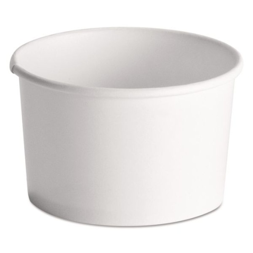 Chinet Squat Paper Food Container, Streetside Design, 8-10 Oz, White, 50/Pack, 20/Carton