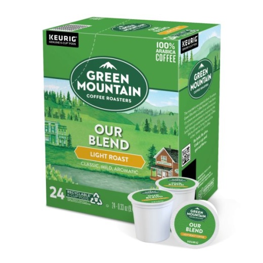 Green Mountain Coffee Our Blend K-Cups, Light Roast, 24/Box