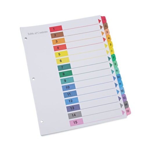 Universal Deluxe Table of Contents Dividers for Printers