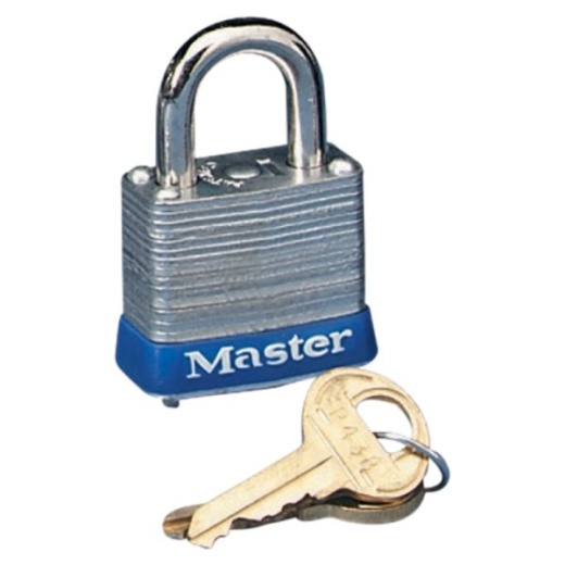 Master Lock Laminated Padlock, Steel, Silver