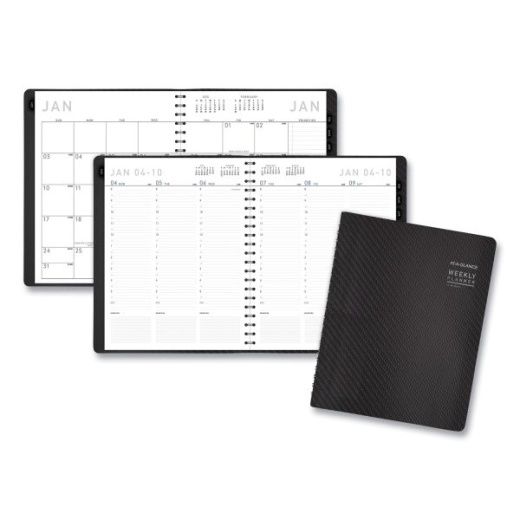 At-A-Glance Contemporary Weekly/Monthly Planner, Vertical-Column Format, 11 x 8.25, Graphite Cover, 12-Month (Jan to Dec): 2025