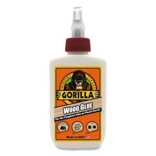 Gorilla Wood Glue, 4 Oz, Dries Light Tan