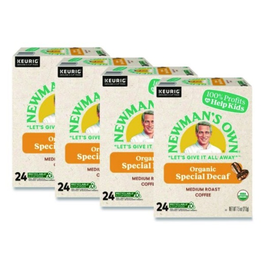 Newman's Own Organics Special Decaf K-Cups, Medium Roast, 96/Carton