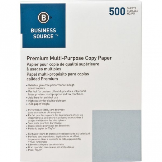 Multi-Use Printer & Copier Paper, Letter Size (8 1/2 x 11), 5000