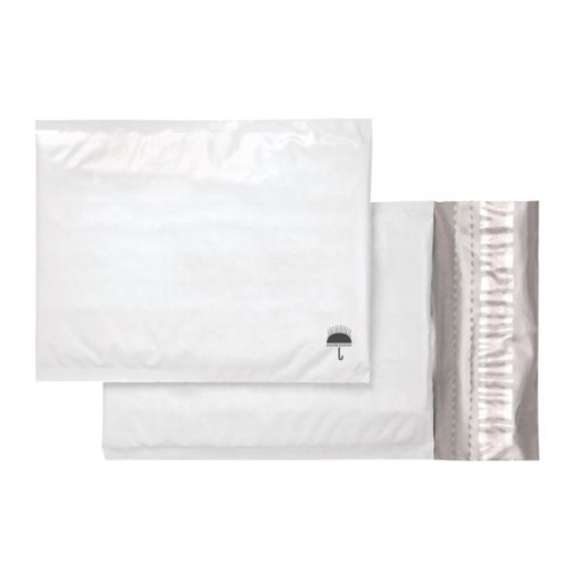 Poly Bubble Mailer, Size #0, 6" x 9", White