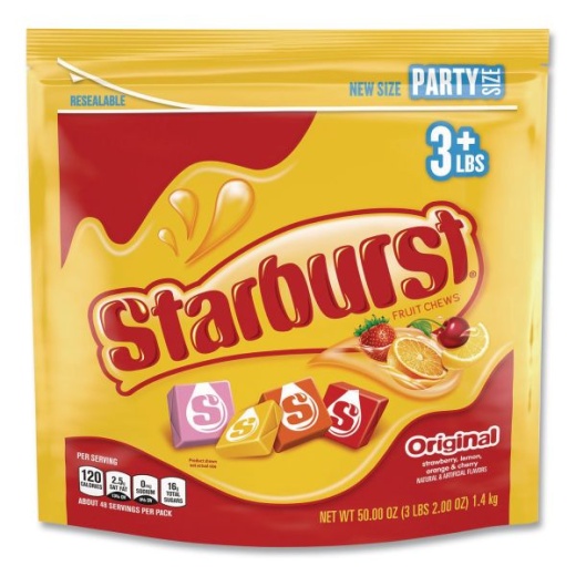 Starburst Original Fruit Chews, Assorted, 50 Oz Bag