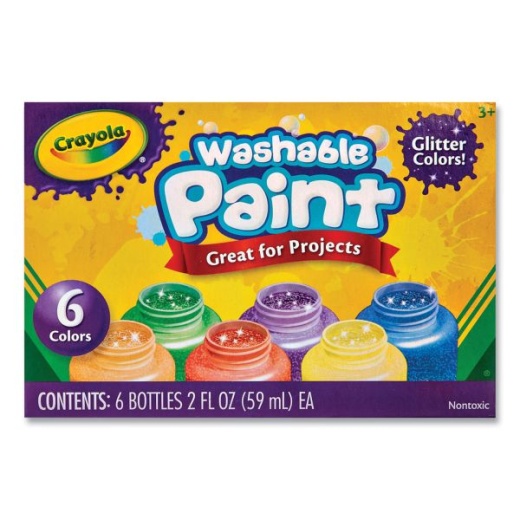 Crayola Project Paint, Washable, Classic - 6 pack, 2 fl oz bottles