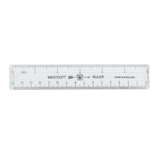 Acme Durable Plastic 6" Clear Ruler