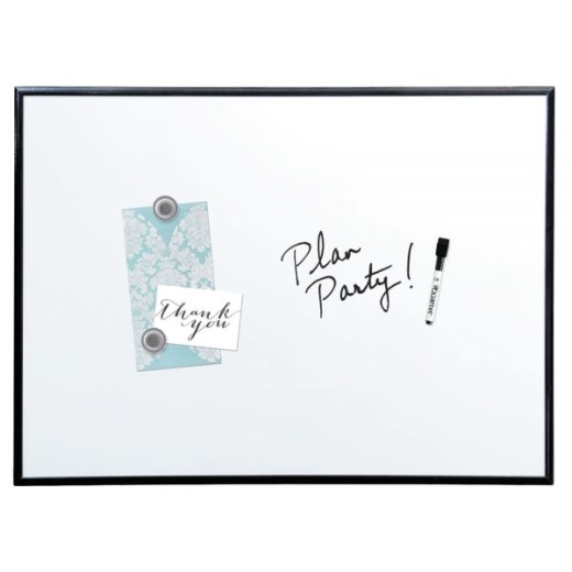 Quartet Magnetic Dry-Erase Whiteboard With Aluminum Frame With 36" X 24", Aluminum Frame With Black Finish