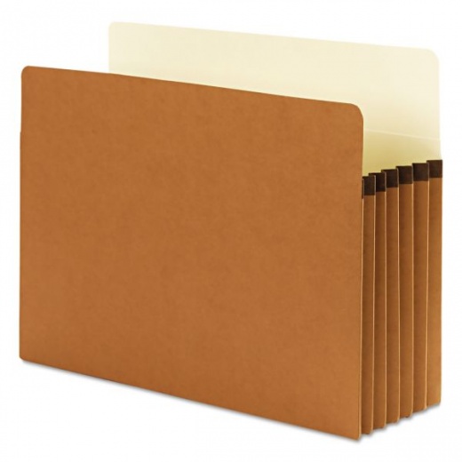 Smead Supertab Pockets, 5.25" Expansion, Letter Size, Redrope, 10/Box