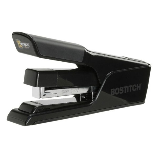 Stanley Bostitch Ez Squeeze 40 Desk Stapler, Flat Clinch, Fast Load, Black