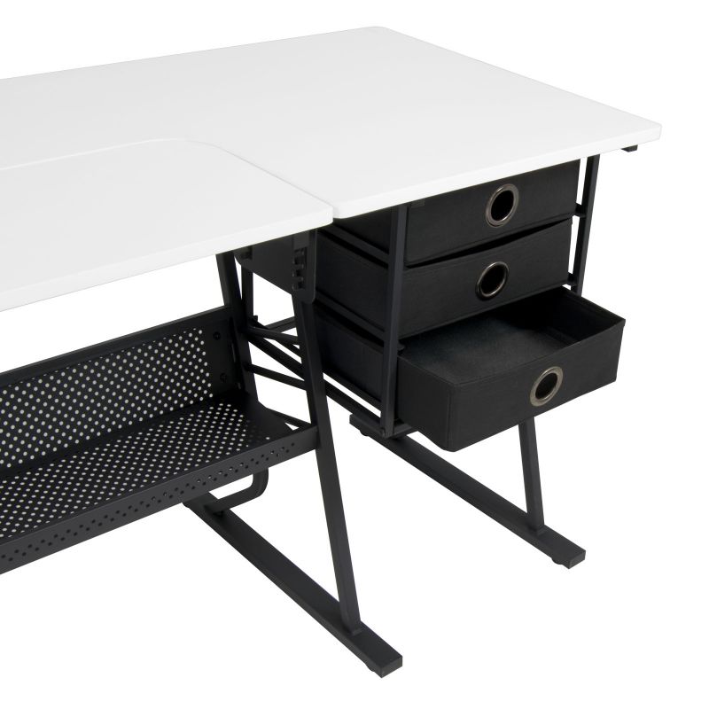 Eclipse Hobby / Sewing Machine Table In Black / White