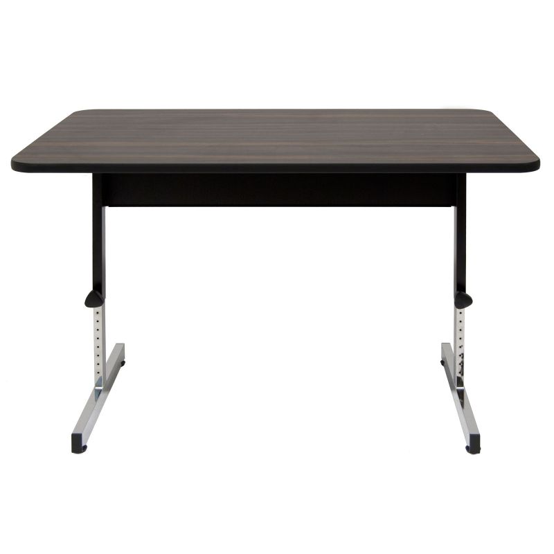 Adapta Height Adjustable Utility Office Desk In Black/Walnut