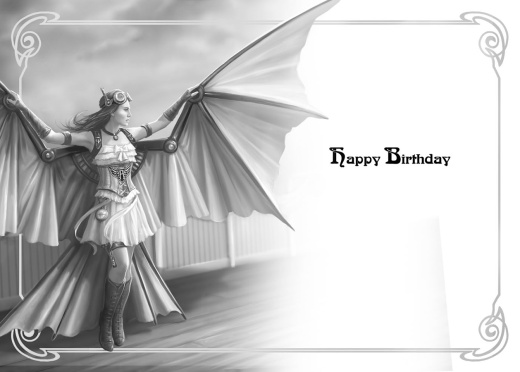 Clockwork Dragon Birthday Card - 6 Pack