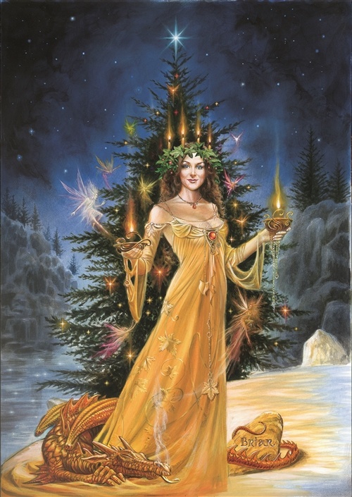Lady Of Lights Cards - 6 Pack Yule